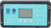 Solar Controller, Professional Memory Function 12V 24V MPPT Solar Charge Controller for Battery (30A)