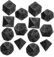 BCOATH 14Pcs Acrylic Polyhedral Dice for Table Games Decorative Practical Role Playing Dice Fun for Adults Safe for Long Use
