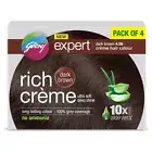 Godrej Expert Creme Hair Colour Dark Brown - Pack of 4