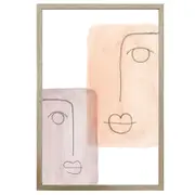 Mixed Emotions Wall Print w Oak finish frame & glass 40x60cm
