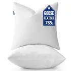 18 x 18 Goose Feather Down Pillows with 100% Cotton 18x18 Inch (Pack of 2)