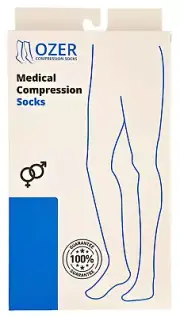 20-30mmHg OZER Compression Socks Stockings Medical Knee High Unisex S-6XL