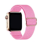 ZUSLAB Nylon Elastic Strap for Apple Watch iWatch Band Series 6 5 4 3 2 1 42mm 44mm - Pink
