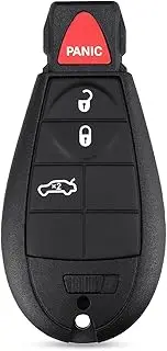 FLJKCT 4 Buttons Car Key Shell Remote Case Smart Key Shell,for Chrysler,for Jeep,for Dodge Durango Grand Caravan Grand Cherokee Dart