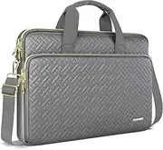 DOMISO 17.3 inch Laptop Sleeve Case Water-Resistant Computer Cover Bag with Detachable Shoulder Straps for Dell, HP, Asus Notebook,Grey