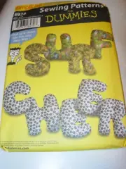 CRAFTS UNCUT SIMPLICITY 4928 SEWING PATTERN ALPHABET PILLOWS DUMMIES HOME DECOR