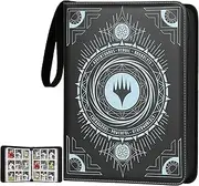 Arkeiliy Card Binder 9-Pocket, Premium Trading Card Binder, Double Sided Pocket Collection Binder, Collector Album, Card Holder Holds 720 Cards for MTG,TCG,Yugioh,Game Cards, ARK-9POCKET BINDER-black