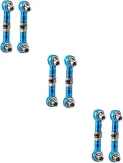 Anneome 3sets Car Truck Steering Rod Aluminum Linkage Adjustable Tie Rod No Burrs Craftsmanship 2pcs*3