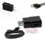 100 2A POWER ADAPTER+6' MICRO USB CABLE DATA CHARGER BLACK LUMIA 800 G2 OPTIMUS