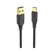 Vention CTFBH-SCB 3A USB-A to USB-C Cable - 2m - Black USB 2.0 - Nylon Braided - LED Indicator [CTFBH-SCB]