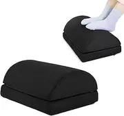 Ergonomic Footrest Under Desk,Foot Rest Cushion for Home,Office & Gaming,Adjustable Detachable Memory Foam Foot Stand for Back,Lumbar,Knee Pain (Black, 45cm×30cm×15cm/17.72in×11.81in×5.91in)