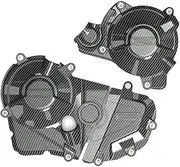 Engine Guard Fit for Honda CB750 Hornet 2023-2024 XL750 Transalp 2023-2024 Motorcycle Engine Cover Protection Guard Bumper(1 Set-CF)