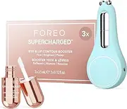 FOREO A Wink 'n' a Smile Bundle - BEAR 2 eyes & lips Microcurrent Smoothing Device + FOREO SUPERCHARGED Eye & Lip Contour Booster Serum 3x3.5ml - Dark Circles Under Eye Treatment and Lip Plumper Device