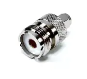 2pcs RF Coax Adapter SMA Male/Plug to UHF PL-259 Female/Jack Nickel Plated