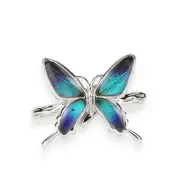 Genuine Doxocopa cherubina Butterfly Wing Ring, 925 Sterling Silver, OSFA
