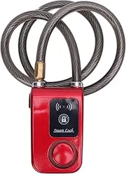 Bluetooth Bike Lock, Keyless Smart Lock with Phone APP Control, IP44 Waterproof, Above 110dB Alarm, Anti Theft Lock for Motorcycle, Bicycle, Scooter, Gate Door (Red)
