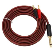1/4 To Banana Plug,6.35mm Phono To Banana Plug Speaker Audio Cable,gold-plated 1/4 Male To Dual Ban As shown
