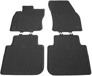 Volkswagen 5NL06150082V Premium Rubber Floor Mats v+h Rubber Mats 4 x All-Weather Mats Black with Tiguan Lettering