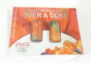 COCA COLA / OLYMPIC LAPEL PINS CONNECT WITH THE WORLD OVER A COKE 2008 NIP