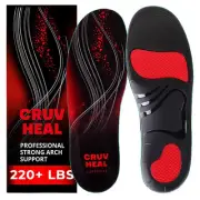 220+ lbs Plantar Fasciitis High Arch Support Insoles Men Women - Orthotic Sho...