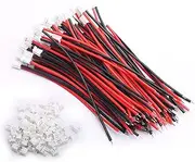 DEVMO 50 Sets Mini Micro JST 2.0 PH 2-Pin Connector Plug with Wires Cables 120MM