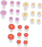 minkissy 24pcs Daisy Toe Separator Silicone Toe Spacer for Feet Pedicure Separator for Nail Art Bunions Blisters Relief
