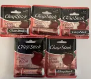 Lot of 5 CHAPSTICK CRISP APPLE Flavor Lip Balm ~ Hard-to-Find ~ Sealed Full-Size
