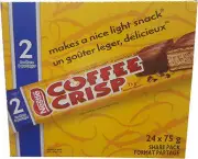 Nestle Coffee Crisp King Size Chocolate, 24ct X 75g/2.6oz.,