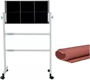 Table Tennis Rebound Board,Ping Pong Return Board Trainer with Wheels,360° Adjustable Angle,for Home Gym Desktop/Floor Use
