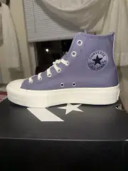 Size 9-Converse Womens Chuck Taylor All Star Lift Platform High Pearls & Studs