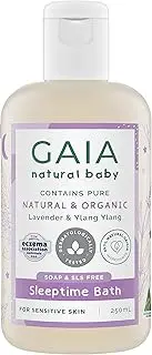 GAIA Natural Baby Sleeptime Wash | Certified Natural | Suitable for Newborns | Sensitive Skin formula | organic Lavender | organic Chamomile | Soap & SLS Free | Perfume Free | Australian Made - 250mL