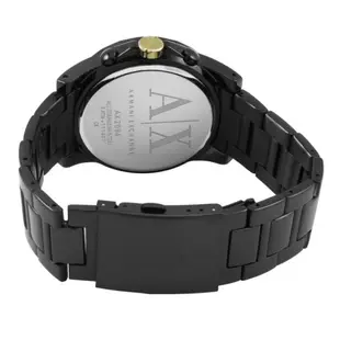 ARMANI EXCHANGE 男錶 手錶 44mm 黑色鋼錶帶 男錶 手錶 腕錶 三眼 AX2094 AX(現貨)