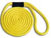 Solid Braid Nylon Dock Line 5/8" x 50' - Floats! Made in USA / YELLOW!