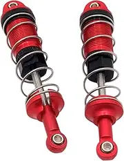 Set of 2 Hydraulic Front And Rear Shock Absorbers for 1/16 RC Car Models 16101 And 16102, Red