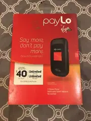 Virgin Mobile Paylo Flip Phone Black Virgin Mobile Sealed One Touch Retro