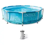 Intex Beachside Metal Frame Pool 305X76 Cm With Cartridge Filter Pump 1250 L/H