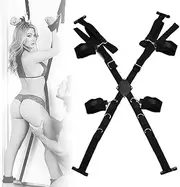 Sex Restraints Kit with Door Bondage Restraint Straps BDSM Toys for Couples Spreader Bar for Sex Game Play