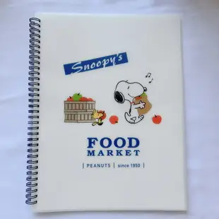 日本進口 史奴比 線圈文件袋夾 -SNOOPY'S FOOD MARKET