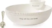 Mud Pie Chip Off the Old Block Stacked Chip and Dip Set,Fractionals