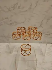 Tree Of Craft Napkin Rings Set of 6 Heart Rose Gold