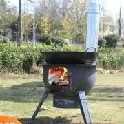 Portable 5-In-1 Camp Oven/Stove | Wood Fired BBQ | Enclosed Firepit