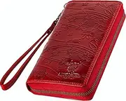 [Matador] Cadiz XL Card Wallet Women's Leather Large with Gift Box RFID Purse Women's Large with NFC Protection Wallet Women's Wallet Leather Purse