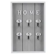 WallMounted Key Rack Wooden Key Organizer Hanger Decorative Key Hanging Holder Decor(C )