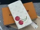 BNIB Louis Vuitton X Takashi Murakami 2025 Pochette Zippy Wallet White Cherry