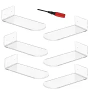 6 Pcs Acrylic Shoe Rack Wall Mounted Display Shelf Shelves for Sneaker