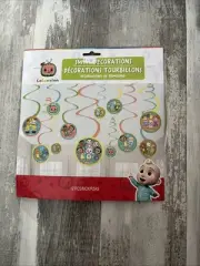 Cocomelon Baby Cute Kids Birthday Party Hanging Swirl Decorations
