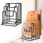 Black Cutting Board Rack Metal Kitchen Supplies Restaurant Home Kitchen