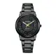 日本CITIZEN星辰Eco-Drive 簡約三針光動能黑色系女生腕錶 FE6017-85E 黑