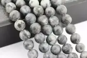 2.0mm Hole Larvikite Labradorite Matte Round Beads 6mm 8mm 10mm 15.5" Strand