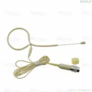 Hidden earset Headset Microphone For Audio Technica Wireless BeltPack Hirose 4P